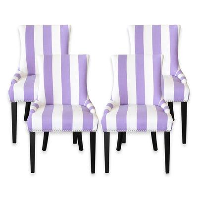 Set of 4 Lester Stripe Dining Chairs
