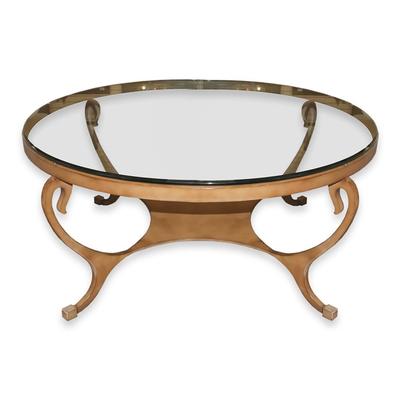 Thomasville Round Glass Top Coffee Table