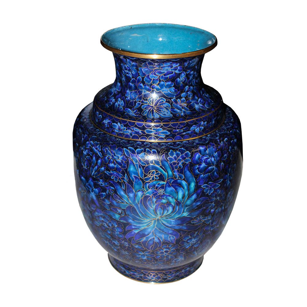  Blue Cloisonne Cobalt Vase
