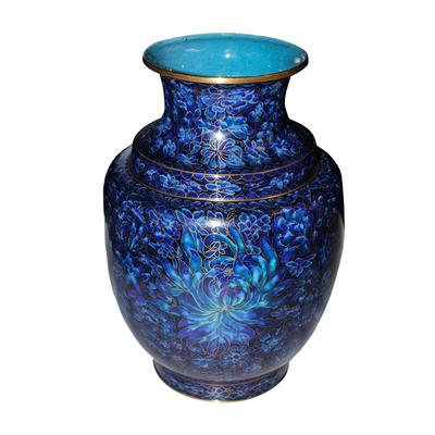 Blue Cloisonne Cobalt Vase