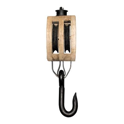 Wood and Iron Decor Pulley