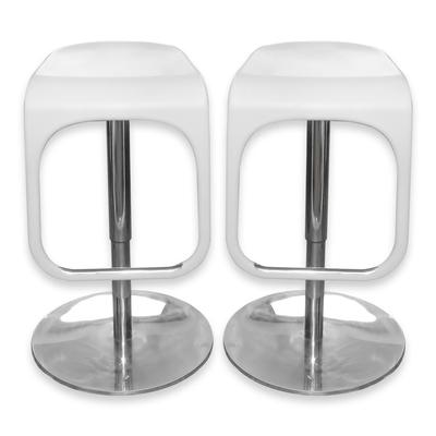 Pair of Ikea White Adjustable Urban Stools