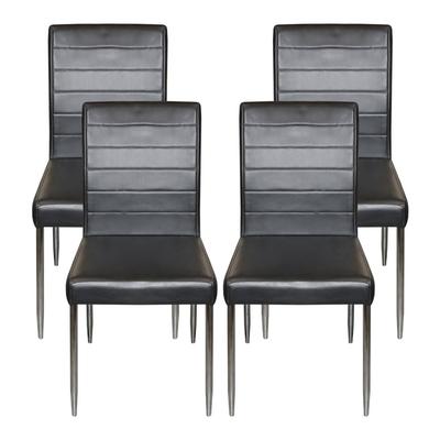 Set of 4 Coaster Faux Leather Side Chairs