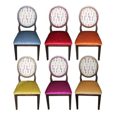 6 Piece Modern Multicolor Dining Chairs