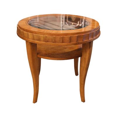 Wooden Round End Table