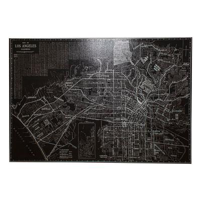 Los Angeles Map Wrapped Canvas