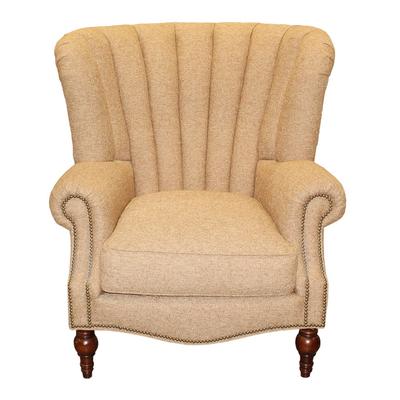 Fabric Clam Shell Wingback Chair