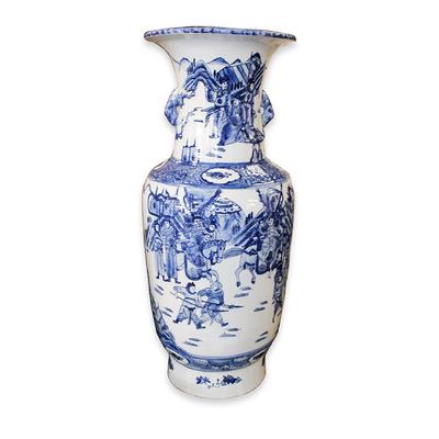 Blue and White Medium Vase