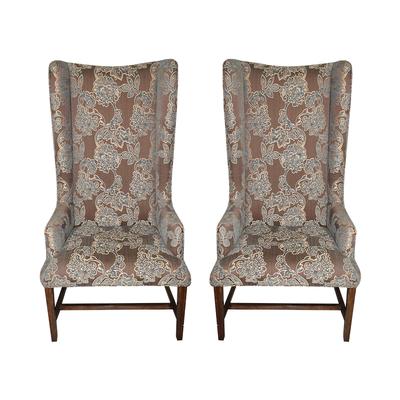 Pair of Wingback Fabric Chairs