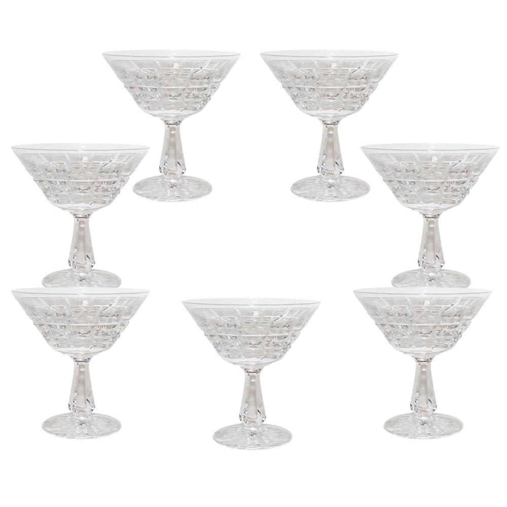  Waterford Set Of 7 Kylemore Champagne Glasses
