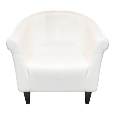 White Pleather Club Chair