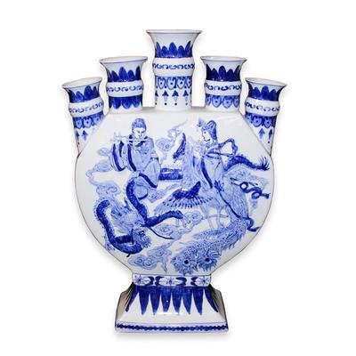 Blue & White Asian vase 