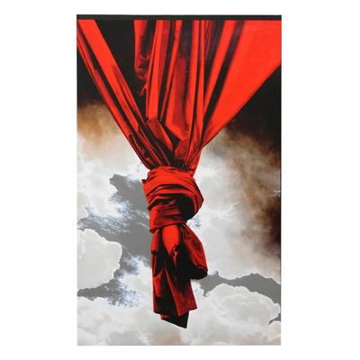 Red Curtain in Sky Canvas Print