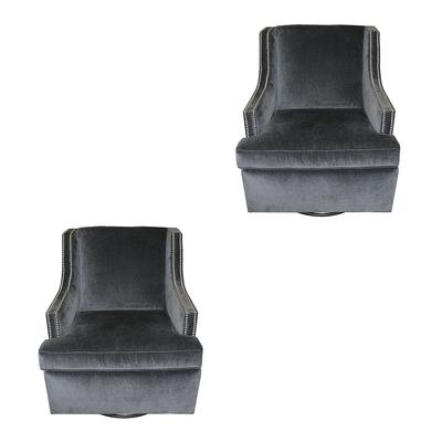 Sam Moore Pair of Beckley Swivel Chairs