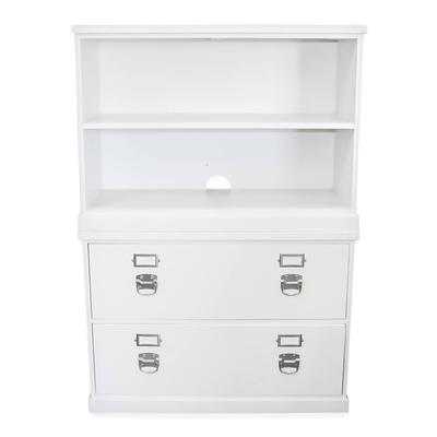  Pottery Barn White Bedford Lateral File Cabinet with Bookcase