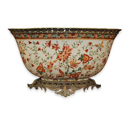 Oval Floral Cachepot 