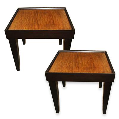 Pair Two Tone Side Tables 