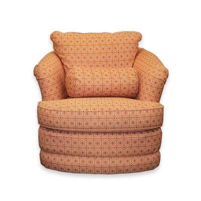  LA-Z-BOY Orange Modern Swivel Chair 