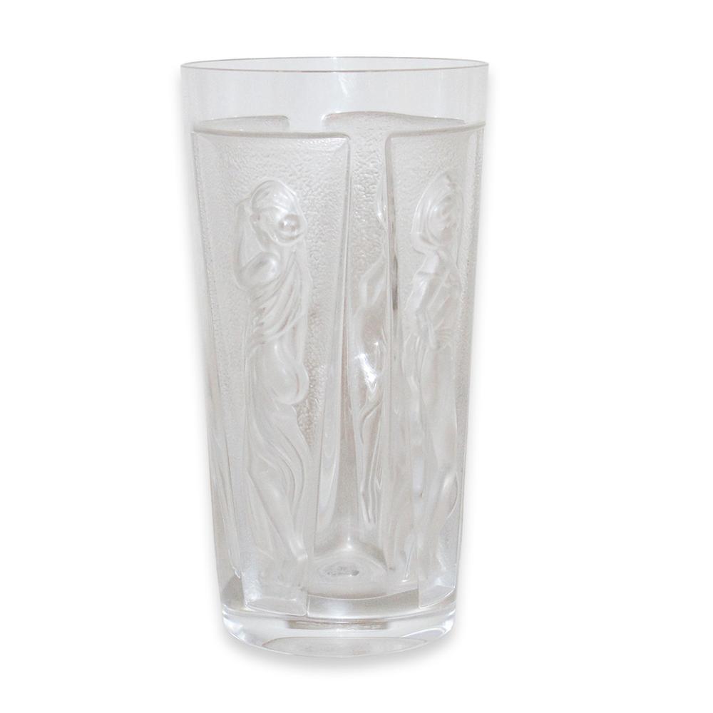  Lalique Highball Glass With 4 Ladies