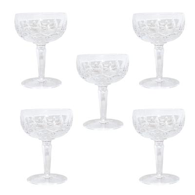 Set of 5 Waterford Kildare Tall Sherbet Champagne Glasses 