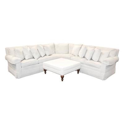 Stickley 4 pc Off white Fabric Sectional
