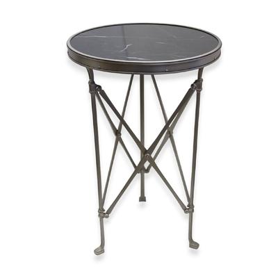 Small Stone Round Top Side Table 