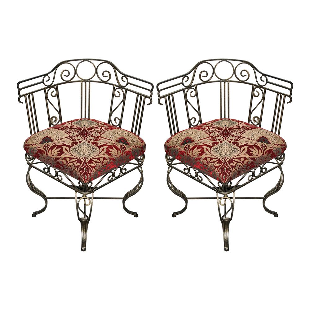  Pair Of Outdoor Corner Chairs