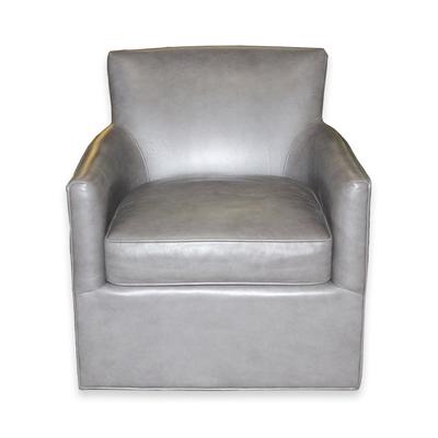 Grey Leathercraft Swivel Chair 