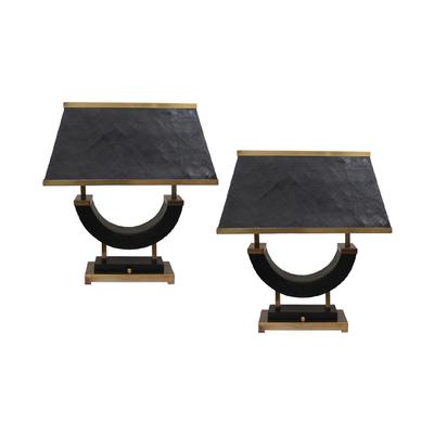 Pair of Uttermost Light Arc Table Lamps