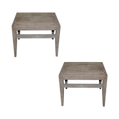 Pair of Ethan Allen Grey Wash End Tables