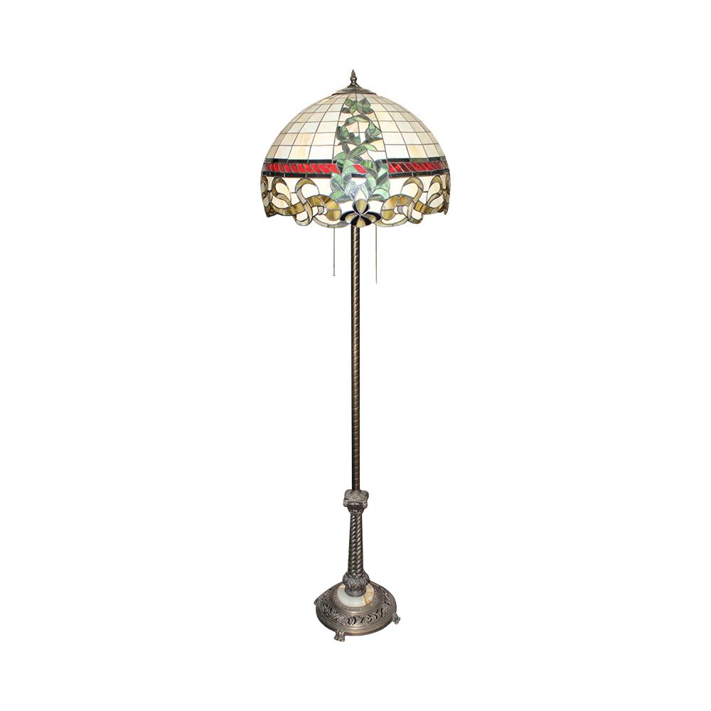 Stained Glass Shade Floor Lamp