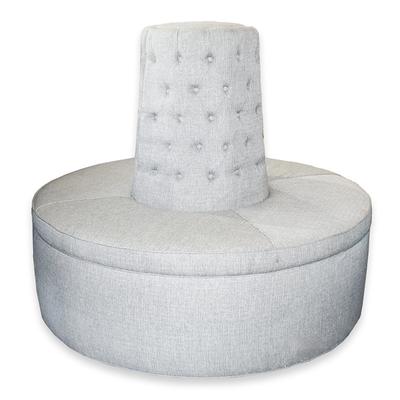 Custom Grey Round Sofa 