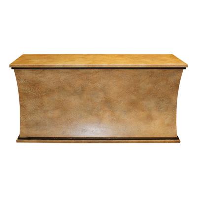 Faux Leather Wrapped Console Table