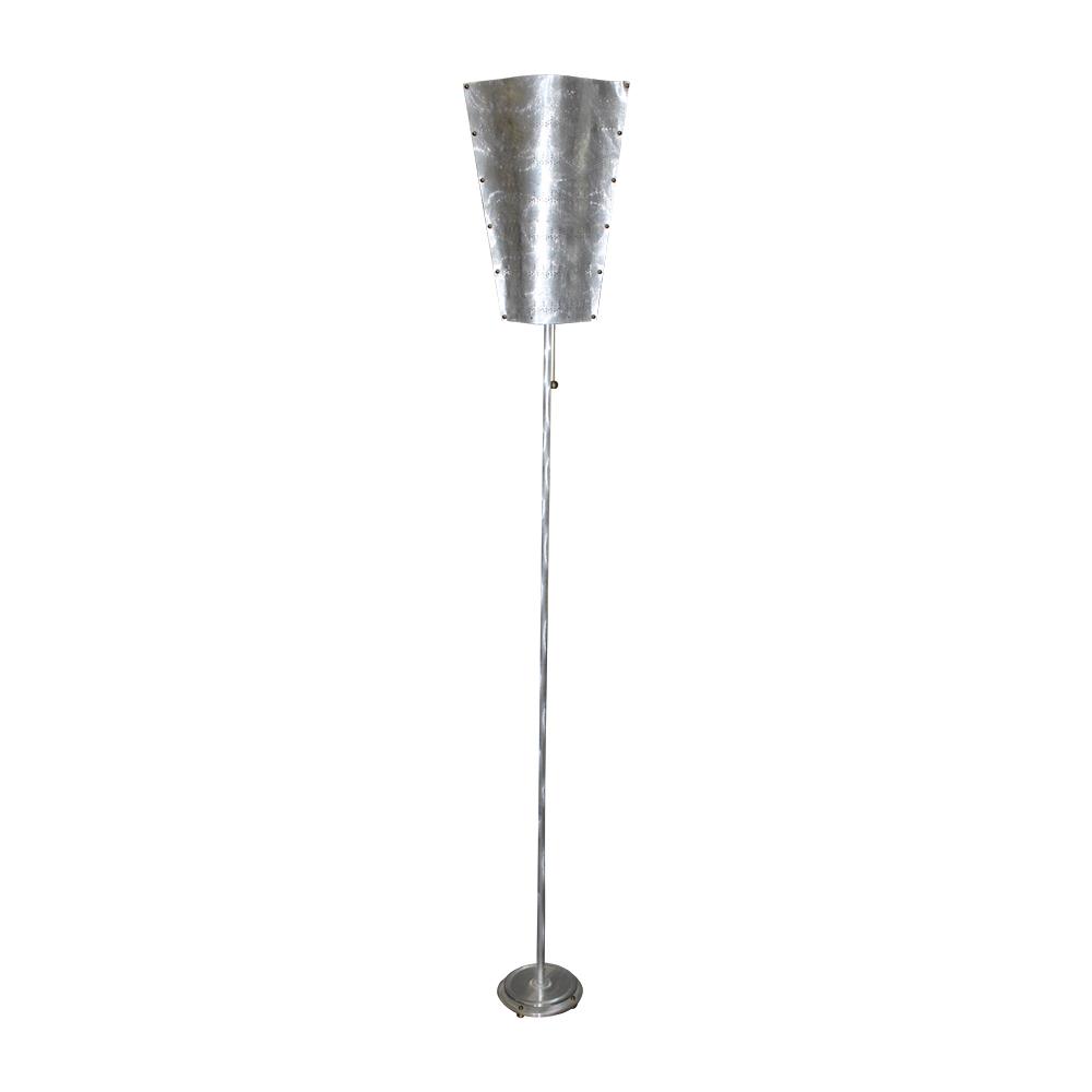  Brushed Metal Artisan Floor Lamp