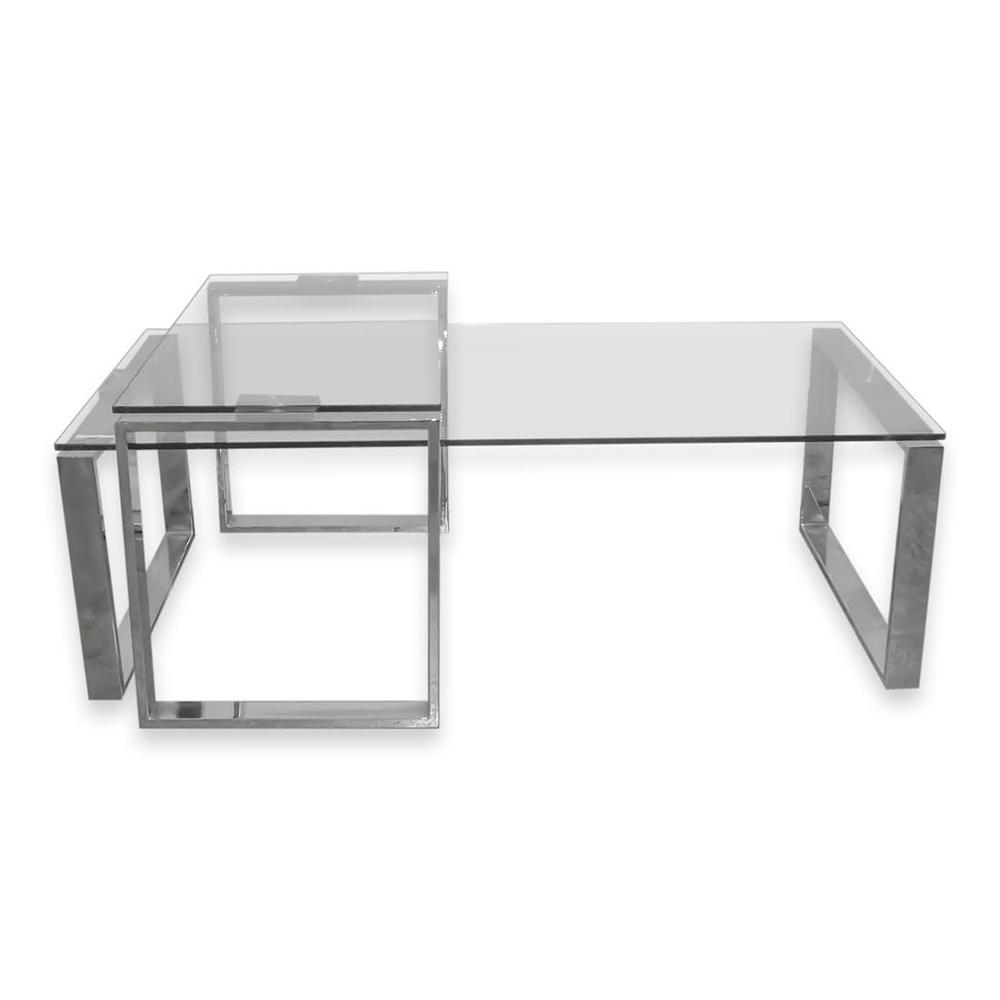  Two Piece Glass Coffee Table