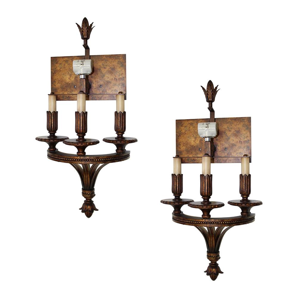  Pair Of Fine Arts Tuscan Style Sconces