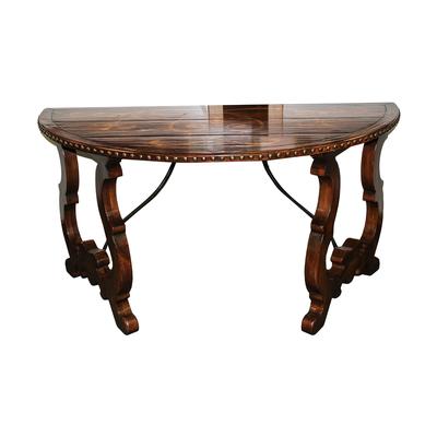 John Richard Inlay Wood Demilune Table