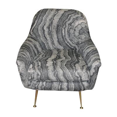 West Elm Fabric Chair with Gold Legs