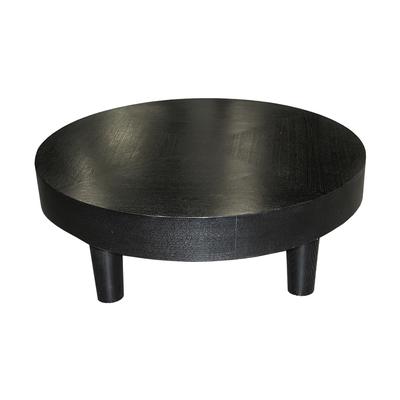 Round Dark Veneer Coffee Table