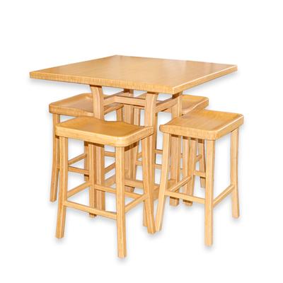 5 Piece Bamboo Pub Table 