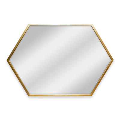 West Elm Gold Hexagon Frame Mirror
