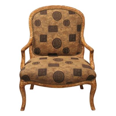 Accent Wood Oriental Motif Chair