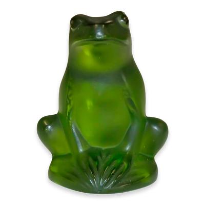 Lalique Dark Green Frog Rainette