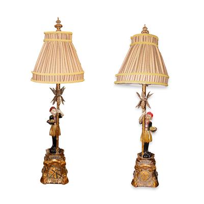 Pair of Monkey Table Lamps