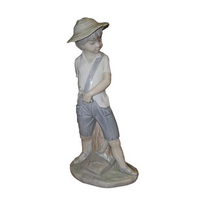 Nao Lladro Country Boy with Slingshot