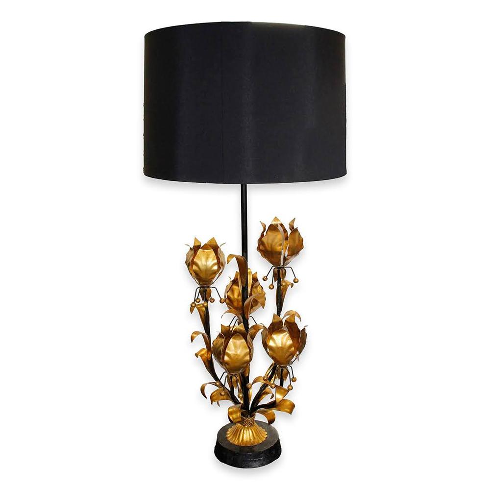  Gold Decorative Floral Lamp