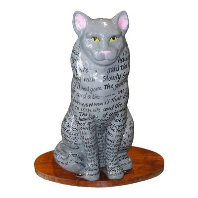  Large Literature Motif Cat on Stand
