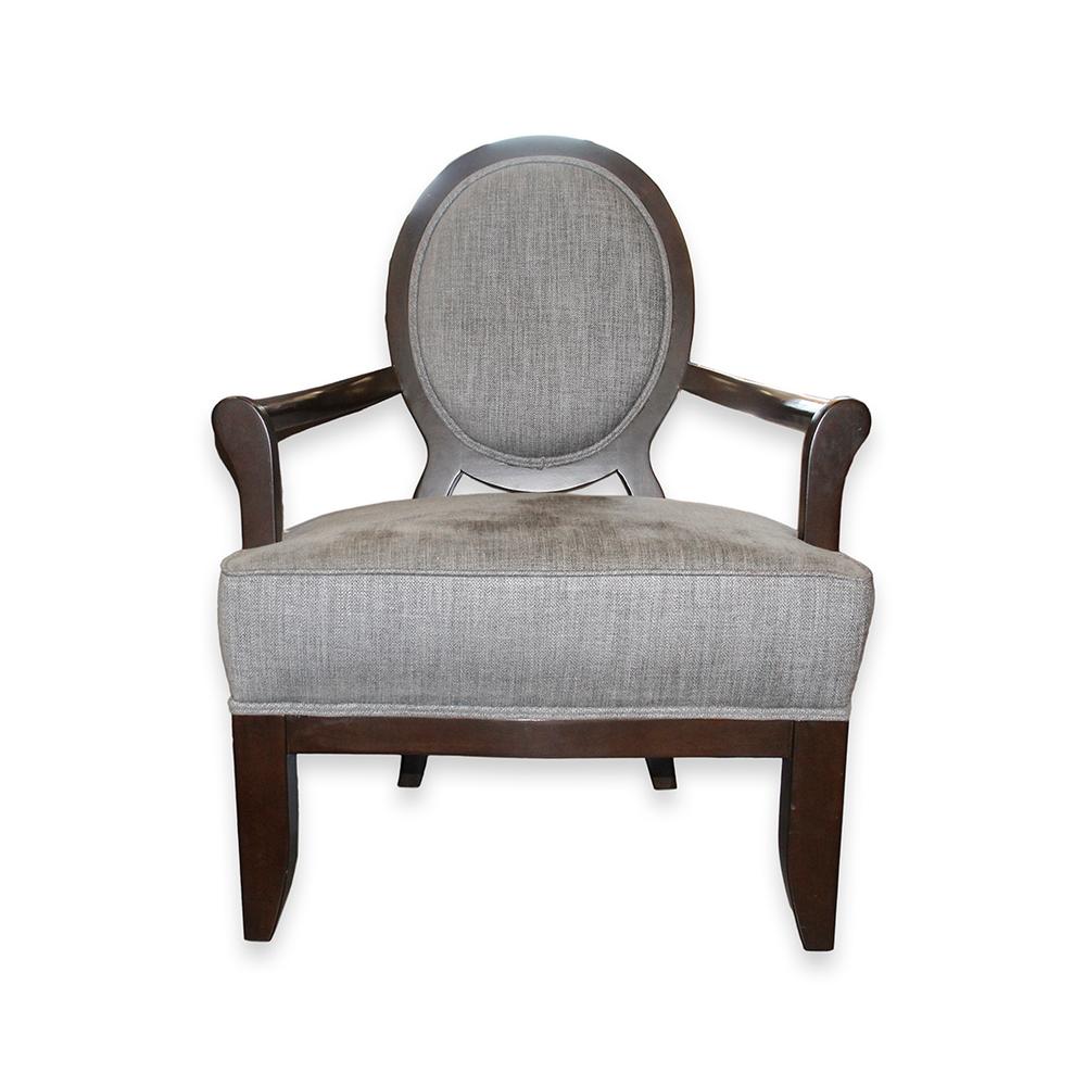  Lazar Grey Fabric Upholstered Arm Chair