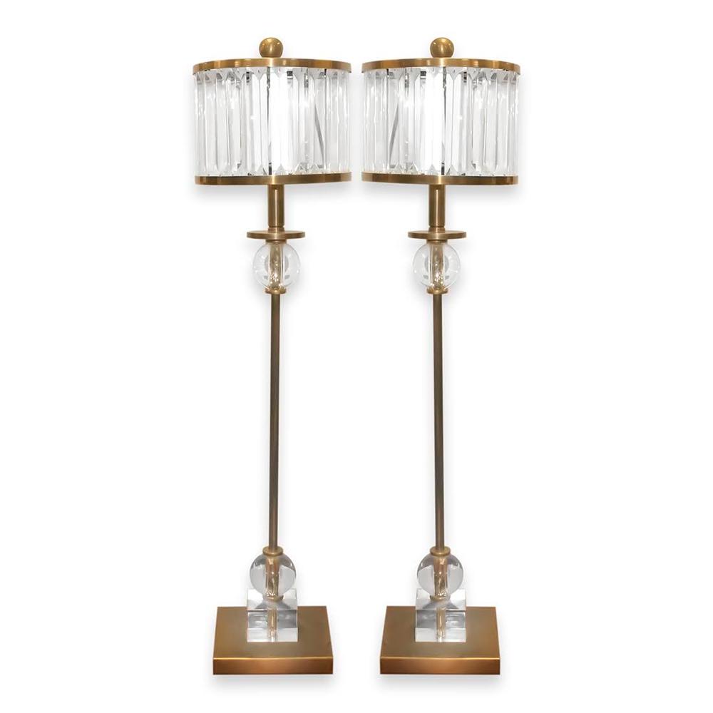  Pair Of Curry And Company Parfait Table Lamps