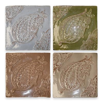 Set of 4 Eternity Ceramic Wall Plaques